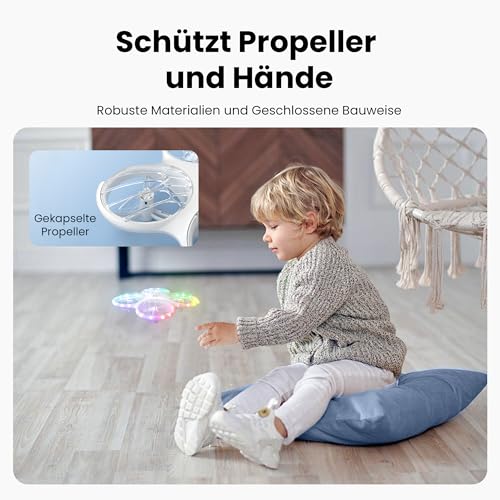 Ameta Morpho Drone with Camera for Children, 1080P HD FPV Drone for Beginners, RC Quadcopter with 32 RGB Light/18 Minutes Flight Time/STEM Modules/Lost Buzzer, Toy Gifts for Boys Girls