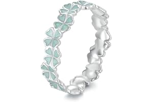 MUNDELL 925 Sterling Silver Dainty Daisy Rings Blue Flower Finger Rings for Women Stacking Promise Rings Fine Jewelry