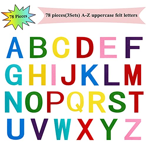 Craftstory Kids FeltAlphabet Letters for Toddlers Preschool with 78 Pieces ABC Upper Case