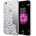 ABC Clear Lace Floral Flower Plastic Hard Back Case for iPhone 6 Plus