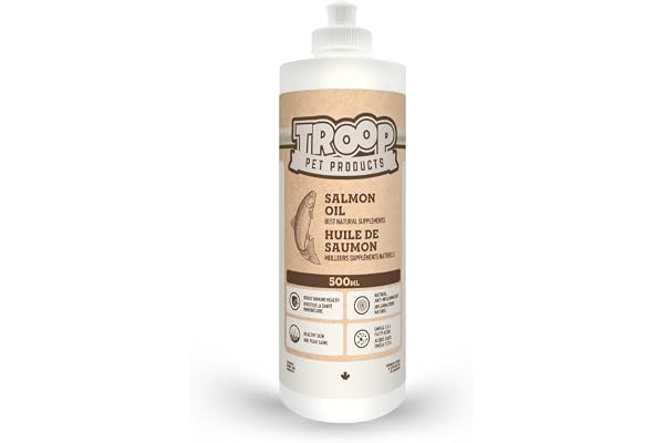 Troop Pet Products, Salmon Oil, Fully Natural, Single Ingredient, for Decreased Inflammation, Shedding and Joint Discomfort (