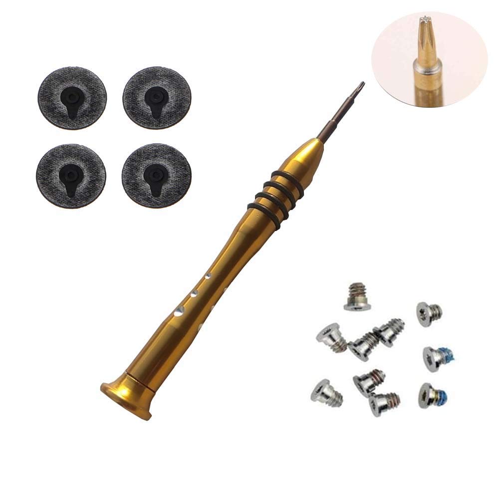 TB® Replacement Screwdriver Kit for A1398 / A1425 / A1502 Full Kit includes Bottom Case screws 10pc, 4pc Feets/Foot, double side Screwdriver