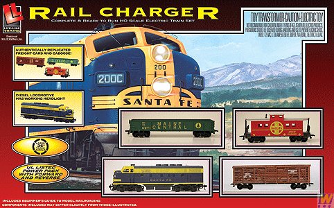 Life-Like Trains HO Scale Rail Charger Diesel Freight Electric  Train Set