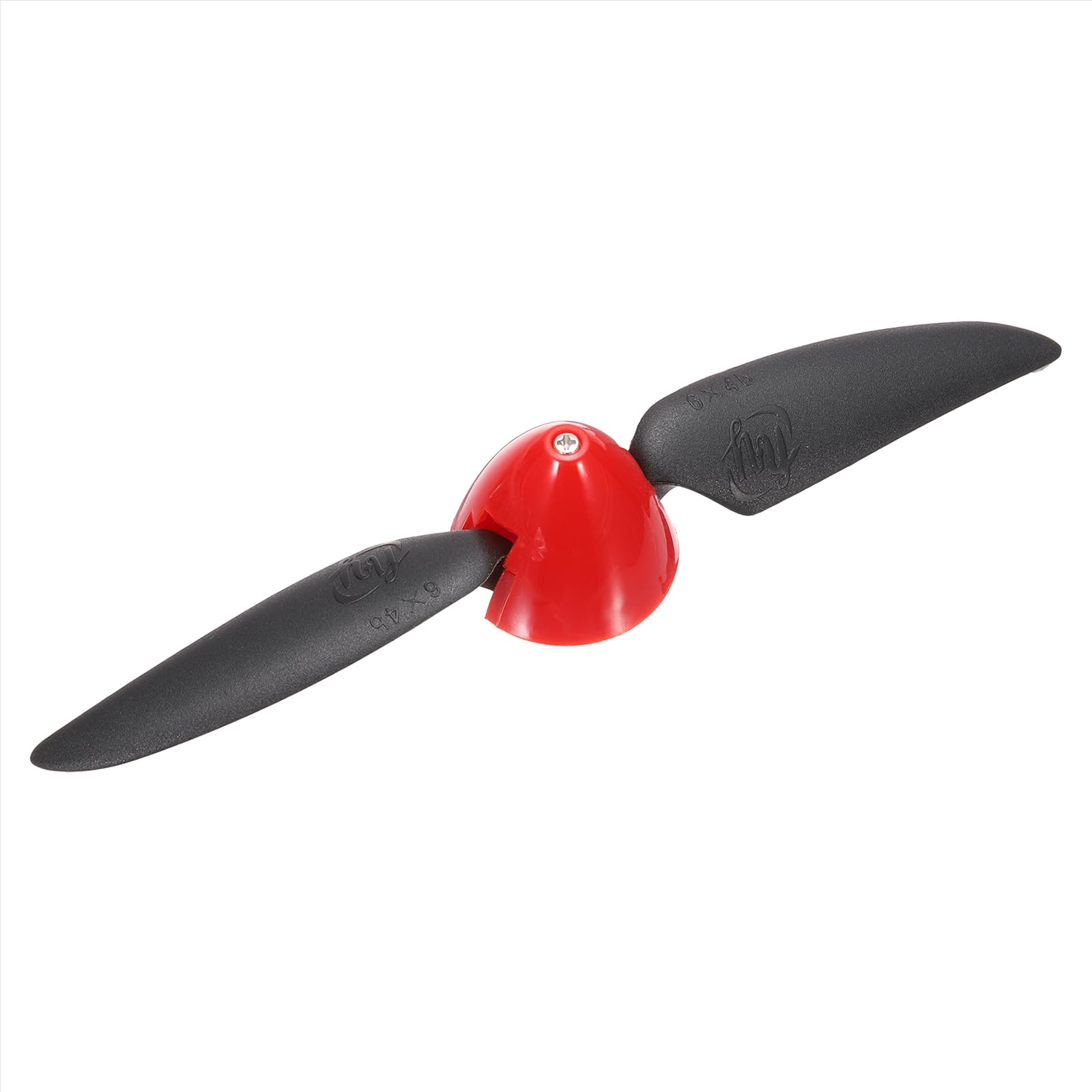 sourcing map 6x4 Inch RC Plane Propeller, RC Folding Propellers Spinner Size D30.5xH26mm 2.3mm Motor Shaft Dia 2-Vane with Nylon Plastic Spinner for Airplane Helicopter(Black Red)