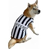 ComfyCamper Black and White Sports Referee Dog Cape Costume - XXL Cosplay Rufferee Halloween Costumes Christmas, M