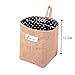 Rihe Jute Wall Door Hanging Storage Bag Case Basket Home Organizer Bin Decor (Blue Dot)