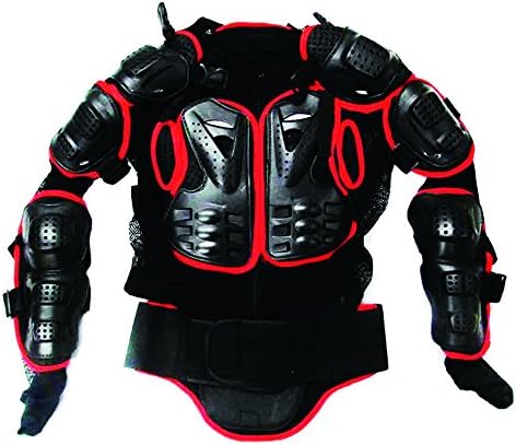 JS Motorcycle Body Protection Jackets Extreme Sports Body Armor Mountain Cycle Motorbike Racing Protective Guard SW17 Red XXL