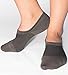 Bam&bü Women's Premium Bamboo Viscose No Show Uplifting Message Socks - 4 pairs - Grey - Small 5-7.5