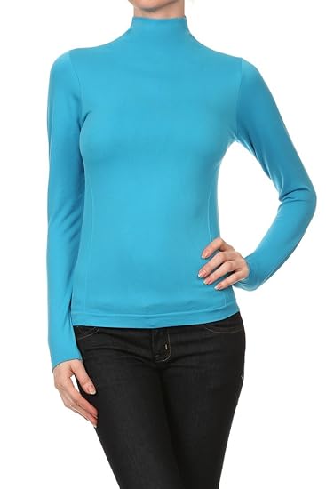turquoise mock turtleneck