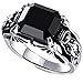 Men's Vintage Stainless Steel Embossed Dragon Head Claw Crystal Ring Band Gothic Biker Silver Black Size 13