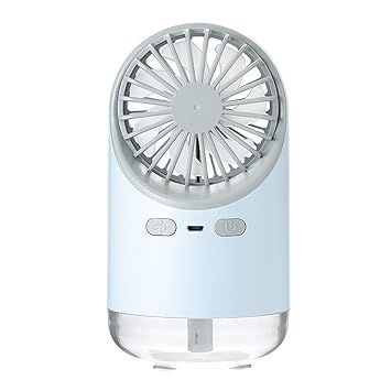 YESjikil Mini Fan, 3 in 1 Humidifier Night Light Fan Mini ...