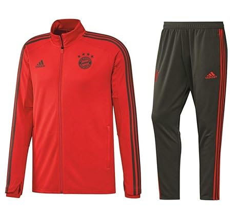 adidas FC Bayern München Fußball Trainingsanzug 2018 2019 FCB Jacke Hose Herren Kinder rot grau