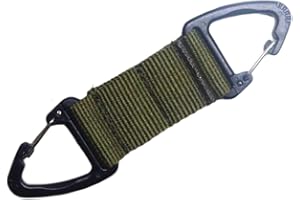 Heavy-Duty Hook – Tactical Nylon Webbing Backpack Hook, Triangle Outdoor Gear Carabiner for Hiking, Camping, and EDC，Green