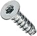 Small Parts 0205LTF Steel Thread Rolling Screw for Plastic, Zinc Plated, 82 Degree Flat Head, Star Drive, #2-28 Thread Size, 5/16