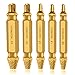 EONLION Damaged Screw Extractor Set, [5 pcs Upgrade] Stripped Screw and Bolt Remover, Made from H.S.S. 4341#, Hardness 63-65hrc