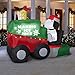 Gemmy 9.5 Ft Christmas Snoopy On Zamboni Macine with Woodstock Indoor/Outdoor Decoration