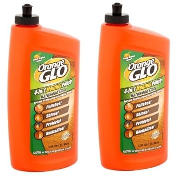 Orange Glo Hardwood Floor Polish Orange Scent 32oz Bottle 2 Packs