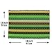 Ivenf Set of 6 100% Handmade Woven Braided Ribbed Cotton Table Placemats Rainbow Green 12