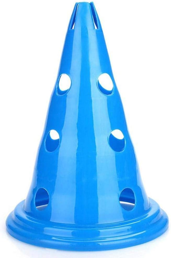 decwang Durable Soccer Training Cone for Outdoor/Indoor Activity & Festive Events, Brightly Colored Football Training Obstacle Cones with Rod Hole