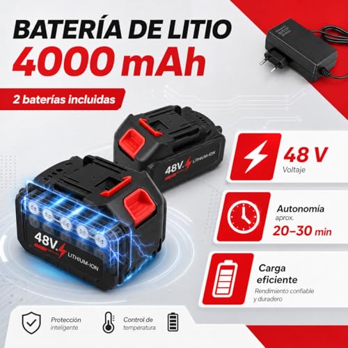 Podadora de Pasto, Desbrozadora Electrica 3en1, Cortadora de Pasto Portátil Plegable, Ángulo Ajustable de 90°, Tres Tipos de Cuchillas, para Cortar El Césped y Podar Las Flores