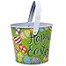 4 Pack Tin Metal Easter Pail Buckets 4.75” In 4 Assorted Designs Round Baskets Small Pails with Handles For Easter Egg Hunt Stuffers Kids Party Favors Supplies Candy Centerpieces by Gift Boutique