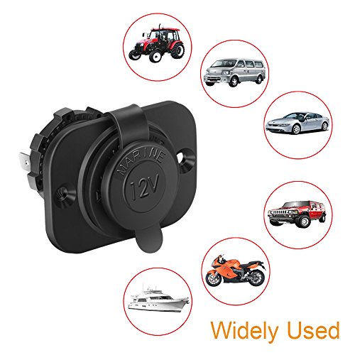 12V Cigarette Lighter Socket Car Marine Motorcycle ATV RV Lighter Socket Power Outlet Socket Receptacle Waterproof Plug 3Pack By MXRS
