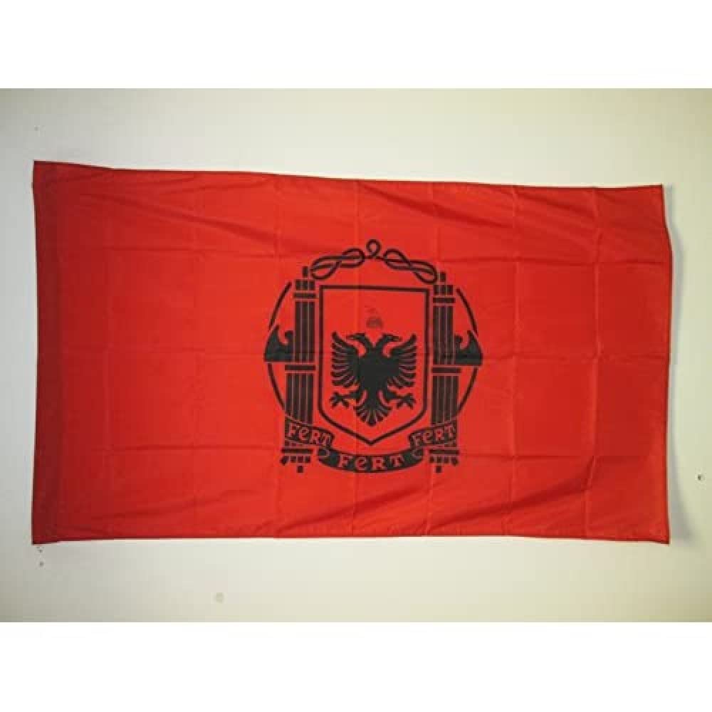 AZ FLAG - Albanian Kingdom 1939-1944 Flag - 2x3 Ft - Greater Albania Banner with Sleeve - 100% Polyester - Fade Resistant - Vivid Colors - 2' x 3' Feet - 90x60 Cm