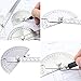 HanYan Angle Finder Swing Arm Protractor 0-180 Degrees Stainless Steel Goniometer Ruler - 150 mm Angle Tool