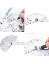 HanYan   Herramienta de persiana para persianas de brazo de inclinación (0 180 grados, acero inoxidable, goniómetro, 5.906 in)