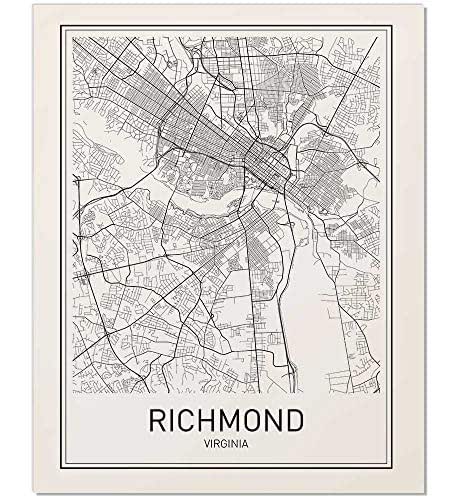 Amazon.com: Richmond, Richmond Poster, City Map Posters, Richmond Map