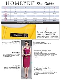 HOMEYEE B365 vestido de gala, chic, tipo lápiz, de oficina, para mujer