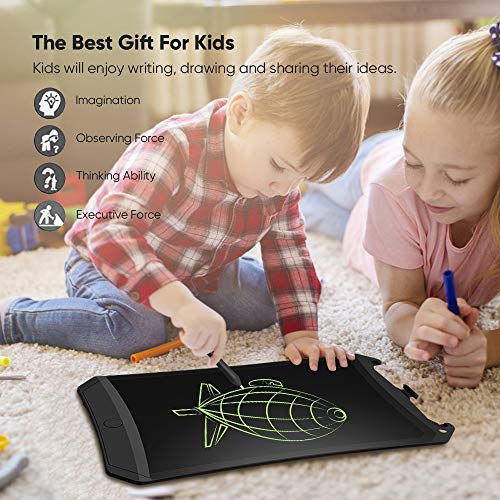 LCD Writing Tablet, 8.5 Inch Electronic Drawing Writing Board for Kids & Adults, Handwriting Paper Doodle Pad for School Office Fridge or Family Memo Electronic Graphic Drawing Tablet (Black)