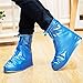 Whose Lemon Women Men Waterproof Shoes Cover Rain Snow Boots Covers Reusable Slip-resistant High Elastic Fabric Shoes Covers Blue XXXL