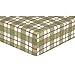 Green and Brown Plaid Flannel Fitted Crib Sheet - Plaid Print Cotton Flannel, Sage Green, Brown and Cream, Fully Elasticized, 8 in Deep Pockets, Fits Standard Crib Mattress 28 in x 52 in