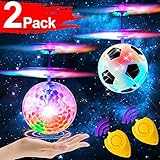 2 Pack Flying Ball for 6, 7, 8, 9, 10, 11, 12,13,14 Year Old Boys Girls Kids RC Flying Ball with Remote Control Glow Mini Drones Hand Controll Helicopter Light Up Balls Toys Indoor Outdoor Games