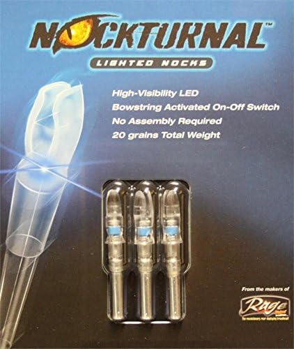 Nockturnal Lighted Arrow Nock H Model 3/Pkg Blue