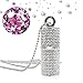 Techkey USB Flash Drive,Bling Rhinestone Diamond Crystal Glitter Lipstick Case Shining Jewelry Necklace,16GB,Pure Silver