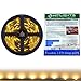 HitLights LED Light Strip - Warm White 3000K SMD 5050 - 150 LEDs, 16.4 Ft Roll - 12V DC - 123 Lumens / 2 Watts per Foot - Indoor IP-30 - Adhesive Backed for Easy Installation - LED Tape Light