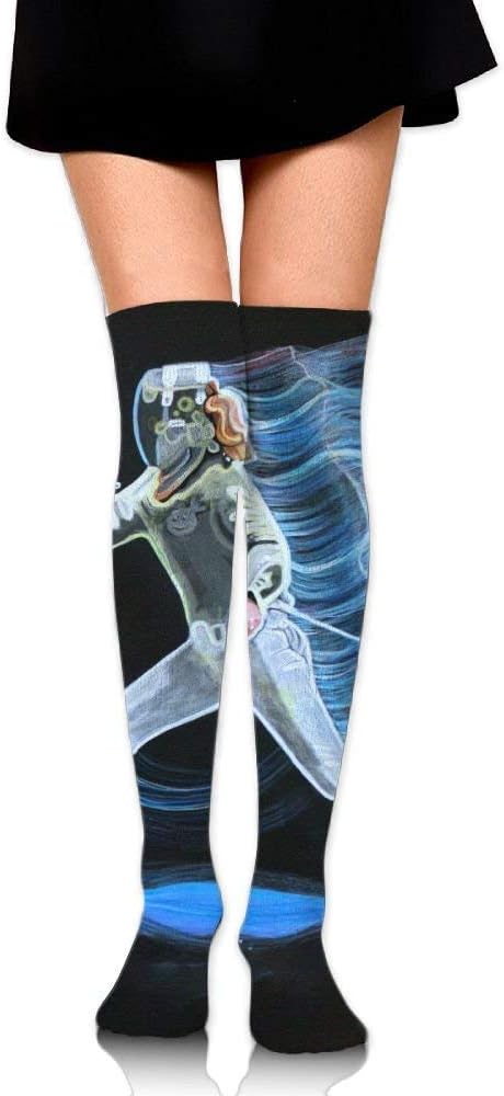 jiilwkie Novelty Fencing Womens Socks Over The Knee Running Socks Thigh High Stockings