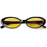 Laurinny 90s Sunglasses for Women Men Retro Small Oval Sunglasses