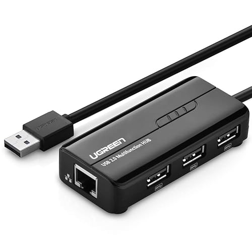 UGREEN RJ45 Ethernet Adapter with USB Hub USB Network Adapter - Main Image