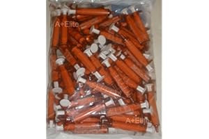 BAXA ExactaMed Oral Liquid Medication Syringe 5cc/5mL 100/PK Amber Medicine Dose Dispenser with Cap Exacta-Med Baxter Comar Latex Free