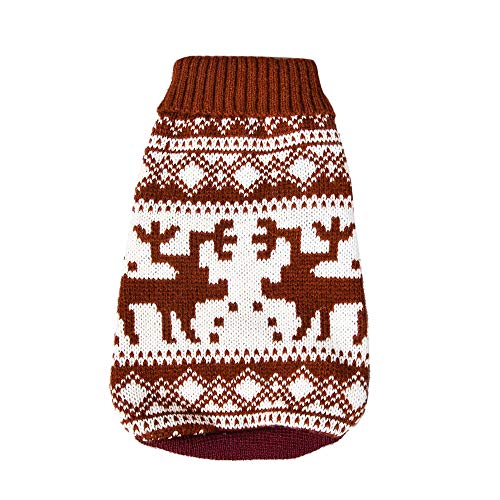 Pet Sweater, Pet Dogs Winter Warm Turtleneck Pet Dog Cat Christmas Costumes Puppy Cat Apparel Pet Garment (X-Small)