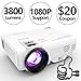 DR. J Professional 3800L Full HD 1080P Portable Video Projector Supported Mini Projector [Native 1280720], TV Stick, HDMI, VGA, USB, TF, AV, Sound Bar, Video Games Compatible Latest Upgrade primary