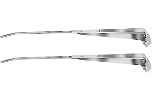 Auto Krafters Compatible/Replacement For Wiper Arms LH RH 1966 77 Fairlane Maverick Mustang Galaxie Torino (EBC6ZZ-17526PR)