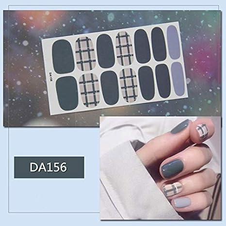 Amazon Co Jp Huichen マニキュア包装紙デカールゴールデングリッターストライプ3dフルジェルネイルアートステッカーネイルキットフル スタイルネイルステッカー Color Da156 ホーム キッチン