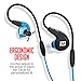 MEE audio M7P Secure-Fit Sports In-Ear Headphones with Mic, Remote, and Universal Volume Control (Blue)