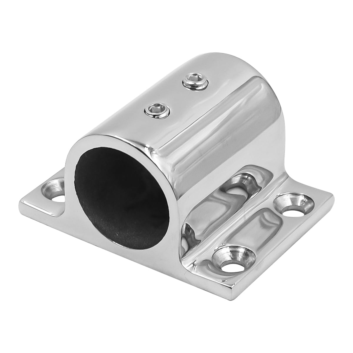 ZONADAH Boat Yacht Hand Rail Fitting Rectangle Stanchion Base Mount Hardware for 25mm Tube 316 Stainless Steel Marine Yacht Handrail Rectangle Stanchion Base