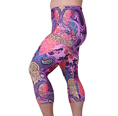 Zerdocean Women's Plus Size Lightweight Printed Capri Leggings style-026 1X