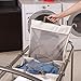 Seville Classics Deluxe Mobile 3 Heavy-Duty Laundry Hamper Sorter Bag Cart, Champagne